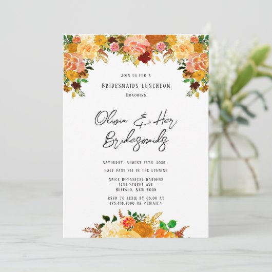 秋の秋スパイススパイスピーニーブリデスメイドランチョン 招待状 (スタンド正面)