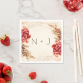 秋の秋スパイスフローラウォーター結婚カラー スタンダードカクテルナプキン (インサイチュ)