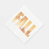 秋の秋タイポグラフィデザインと離れの スタンダードランチョンナプキン (角)