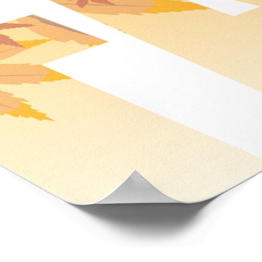 秋の秋タイポグラフィデザインと離れの ポスター (角)