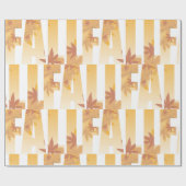 秋の秋タイポグラフィデザインと離れの ラッピングペーパー (フラット)