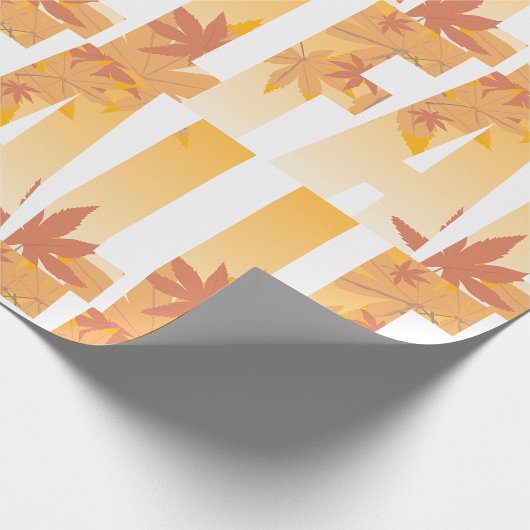 秋の秋タイポグラフィデザインと離れの ラッピングペーパー