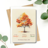秋の秋ツリーハッピー感謝祭賛美 シーズンカード