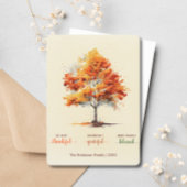 秋の秋ツリーハッピー感謝祭賛美 シーズンカード