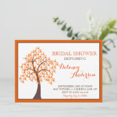 秋の秋ツリーブライダルシャワー招待状 招待状 (スタンド正面)