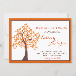 秋の秋ツリーブライダルシャワー招待状 招待状