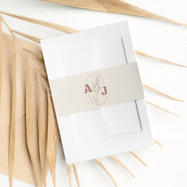 秋の秋テラコッタアンドクリーム 招待状ベリーバンド