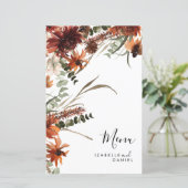 秋の秋テラコッタ結婚フローラのメニュー (スタンド正面)