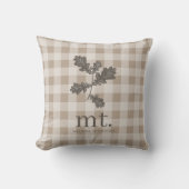 秋の秋トウペプライドモダンモノグラムイニシャル クッション (正面)
