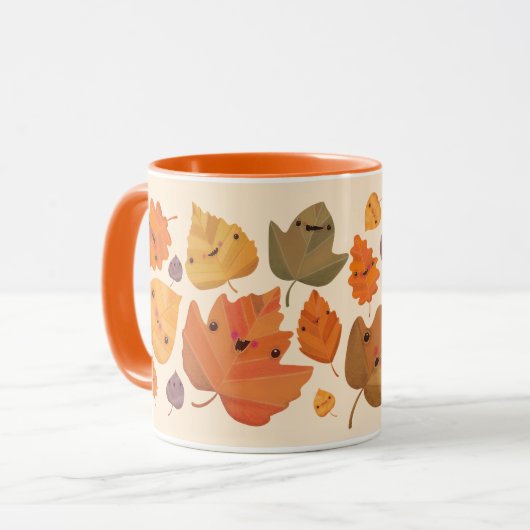 秋の秋ハロウィンサンクスギビング マグカップ (正面左)