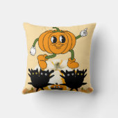 秋の秋ハロウィーンブラックキャットカボチャ装飾品 クッション (裏面)