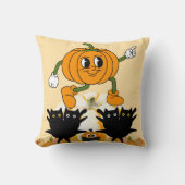 秋の秋ハロウィーンブラックキャットカボチャ装飾品 クッション (正面)
