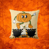 秋の秋ハロウィーンブラックキャットカボチャ装飾品 クッション