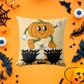秋の秋ハロウィーンブラックキャットカボチャ装飾品 クッション