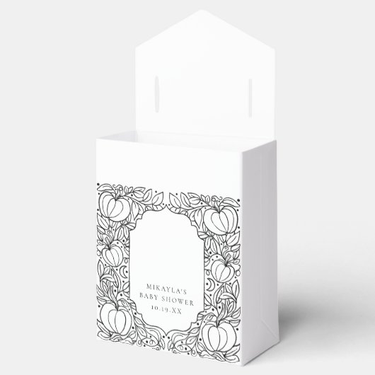 秋の秋ハロウィーンベイビーシャワーサンキュー フェイバーボックス (オープン)