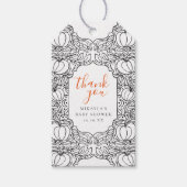 秋の秋ハロウィーン赤ちゃんシャワーありがとうお願い ギフトタグ (正面)