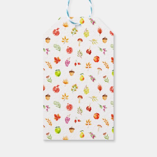 秋の秋ハーベストブライダルシャワーサンキュー ギフトタグ (裏面)