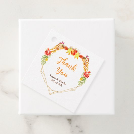 秋の秋ハーベスト結婚のサンキュー フェイバータグ (インサイチュ)