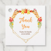 秋の秋ハーベスト結婚のサンキュー フェイバータグ (正面)