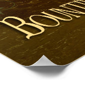 秋の秋ハーヴェットハロウィン初期のフォークアート ポスター (角)