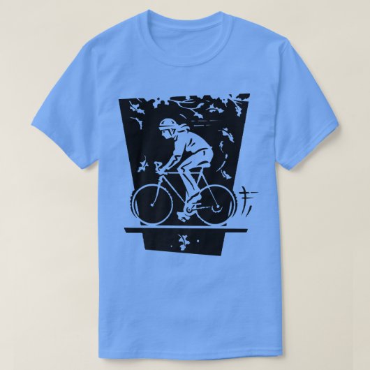 秋の秋バイクライドサイクリスト Tシャツ (デザイン正面)