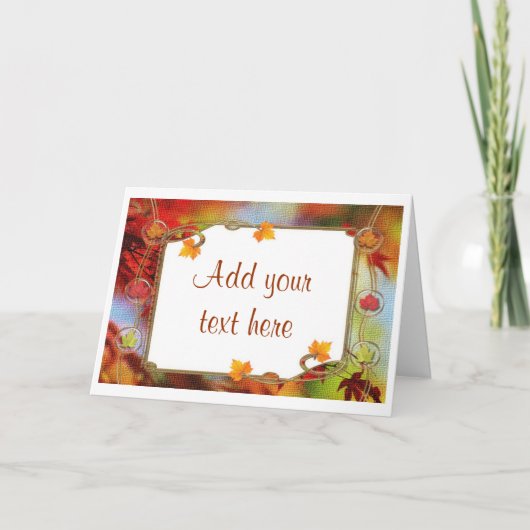 秋の秋バースデーパーティ招待状 招待状 (正面)