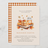 秋の秋パンプキンアンドパンケーキベビーブランチ 招待状 (正面/裏面)