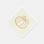 秋の秋パンプキンサンクスギビングデザイン スタンダードカクテルナプキン (角)