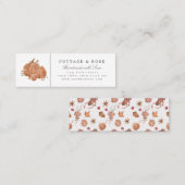 秋の秋パンプキンシーンミニラベル名刺 スキニー名刺 (正面/裏面)