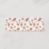 秋の秋パンプキンシーンミニラベル名刺 スキニー名刺 (裏面)