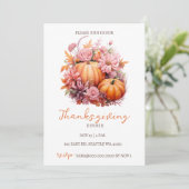 秋の秋パンプキンズサンクスギビングディナー 招待状 (スタンド正面)