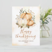 秋の秋パンプキンハッピーサンクスギビング シーズンカード (スタンド正面)