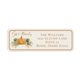 秋の秋パンプキ与えン感謝してい1 ラベル