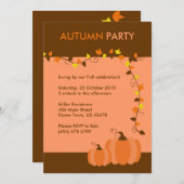 秋の秋パーティー 招待状 (正面/裏面)