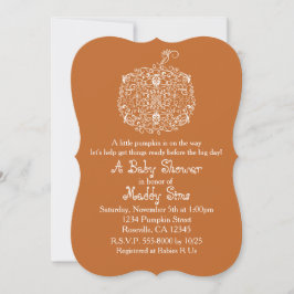 秋の秋フィリグリーパンプキンエレガント招待状 招待状