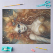 秋の秋フェアリーのデクページ紙 薄葉紙 (クラフト)