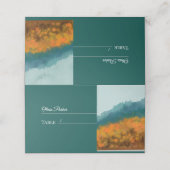 秋の秋フォレストツリーズブルーマウンテン プレイスカード (外部開封)