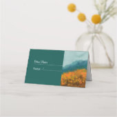 秋の秋フォレストツリーズブルーマウンテン プレイスカード (裏面)