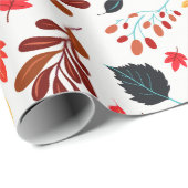 秋の秋フォージュパンプキンホリデーテーマ ラッピングペーパー (ロールコーナー)