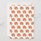 秋の秋フローラカボチャのブーツベビーシャワー 招待状 (裏面)