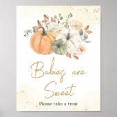 秋の秋フローラカボチャベビーは甘い ポスター (正面)