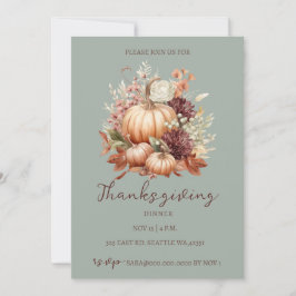 秋の秋フローラカボチャンスサンクスディナー 招待状