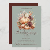 秋の秋フローラカボチャンスサンクスディナー 招待状 (正面/裏面)