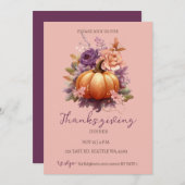 秋の秋フローラカボチャンスサンクスディナー 招待状 (正面/裏面)