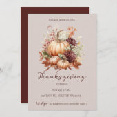 秋の秋フローラカボチャンスサンクスディナー 招待状 (正面/裏面)