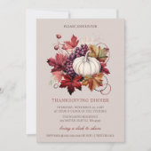 秋の秋フローラカボチャンスサンクスディナー 招待状 (正面)