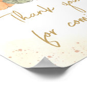 秋の秋フローラカボチャ感謝来します ポスター (角)