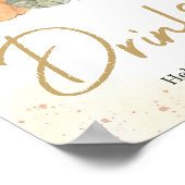 秋の秋フローラカボチャ赤ちゃんシャワードリンク ポスター (角)