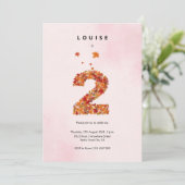 秋の秋フローラガーデン2nd誕生日の美学 招待状 (スタンド正面)