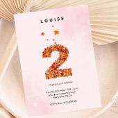 秋の秋フローラガーデン2nd誕生日の美学 招待状